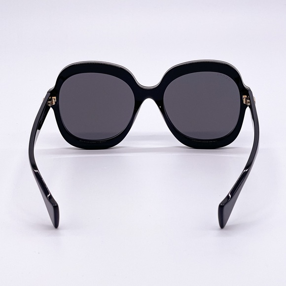 NEW GUCCI GG1240S 001 BLACK OVERSIZED ROUND WOMEN SUNGLASSES GUCCI - Picture 9 of 13